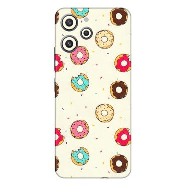 Xiaomi Redmi Phone Skins (All Models) - Mini Donuts Doodle Art - 3D Embossed Finish (L-122) Redmi 12 4G