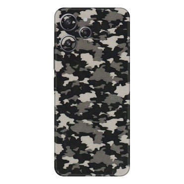 Xiaomi Redmi Phone Skins (All Models) - Black/Grey Camoflaunge - 3D Embossed Finish (L-142) Redmi 12 4G