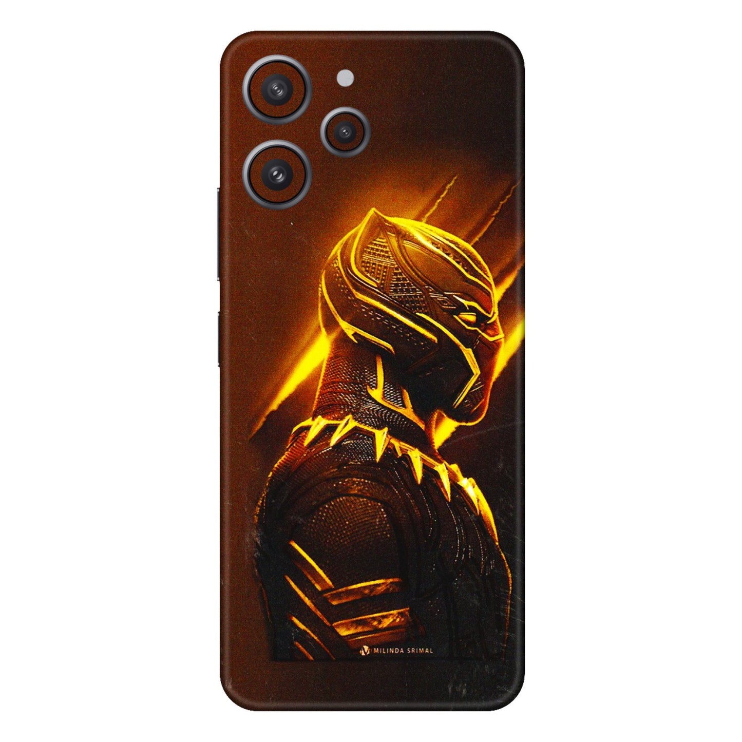 Xiaomi Redmi Phone Skins (All Models) - Gold Black Panther - 3D Embossed Finish (L-181) Redmi 12 4G