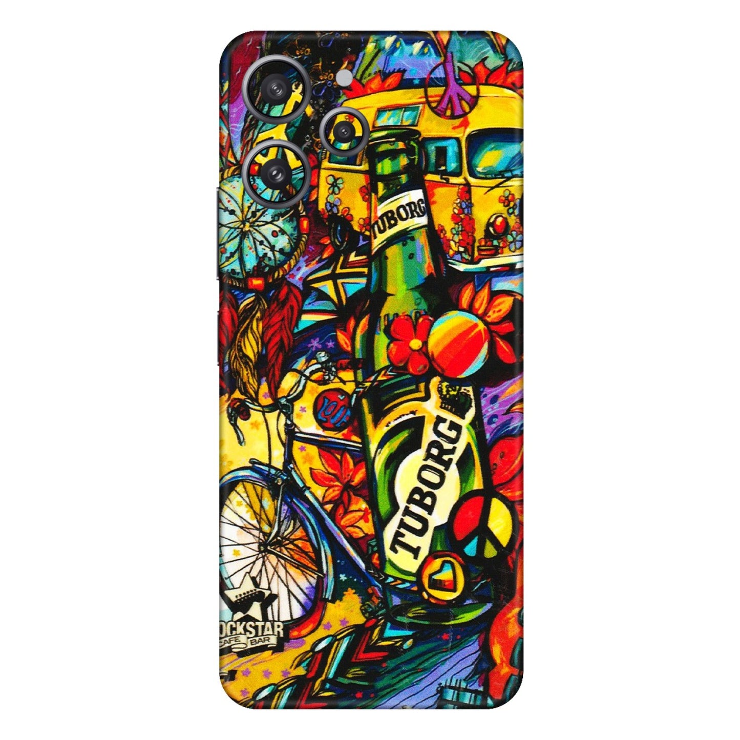 Xiaomi Redmi Phone Skins (All Models) - Cool Beer Bottle - 3D Embossed Finish (L-193) Redmi 12 4G