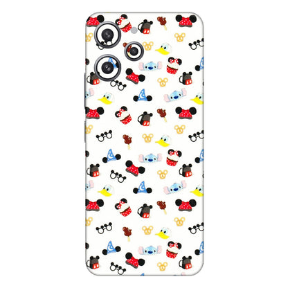 Xiaomi Redmi Phone Skins (All Models) - Minnie Mouse & Donald Doodles s - 3D Embossed Finish (L-194) Redmi 12 4G