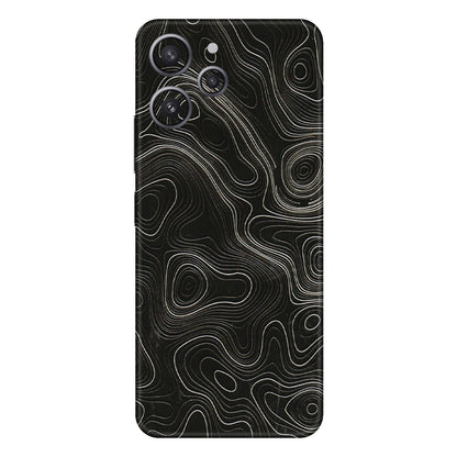 Xiaomi Redmi Phone Skins (All Models) - Black Swirl - 3D Embossed Finish (L-196) Redmi 12 4G