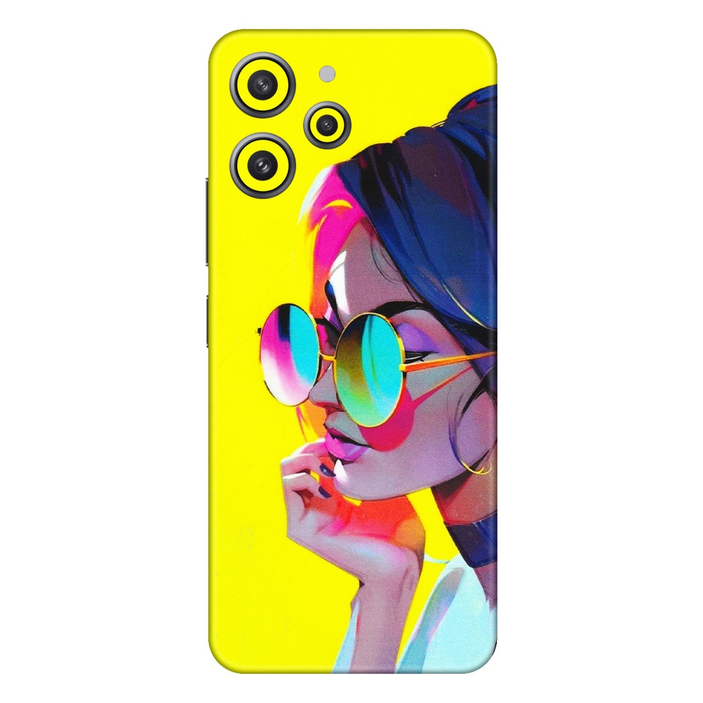 Xiaomi Redmi Phone Skins (All Models) - Bold Stylish Girl - 3D Embossed Finish (L-222) Redmi 12 4G