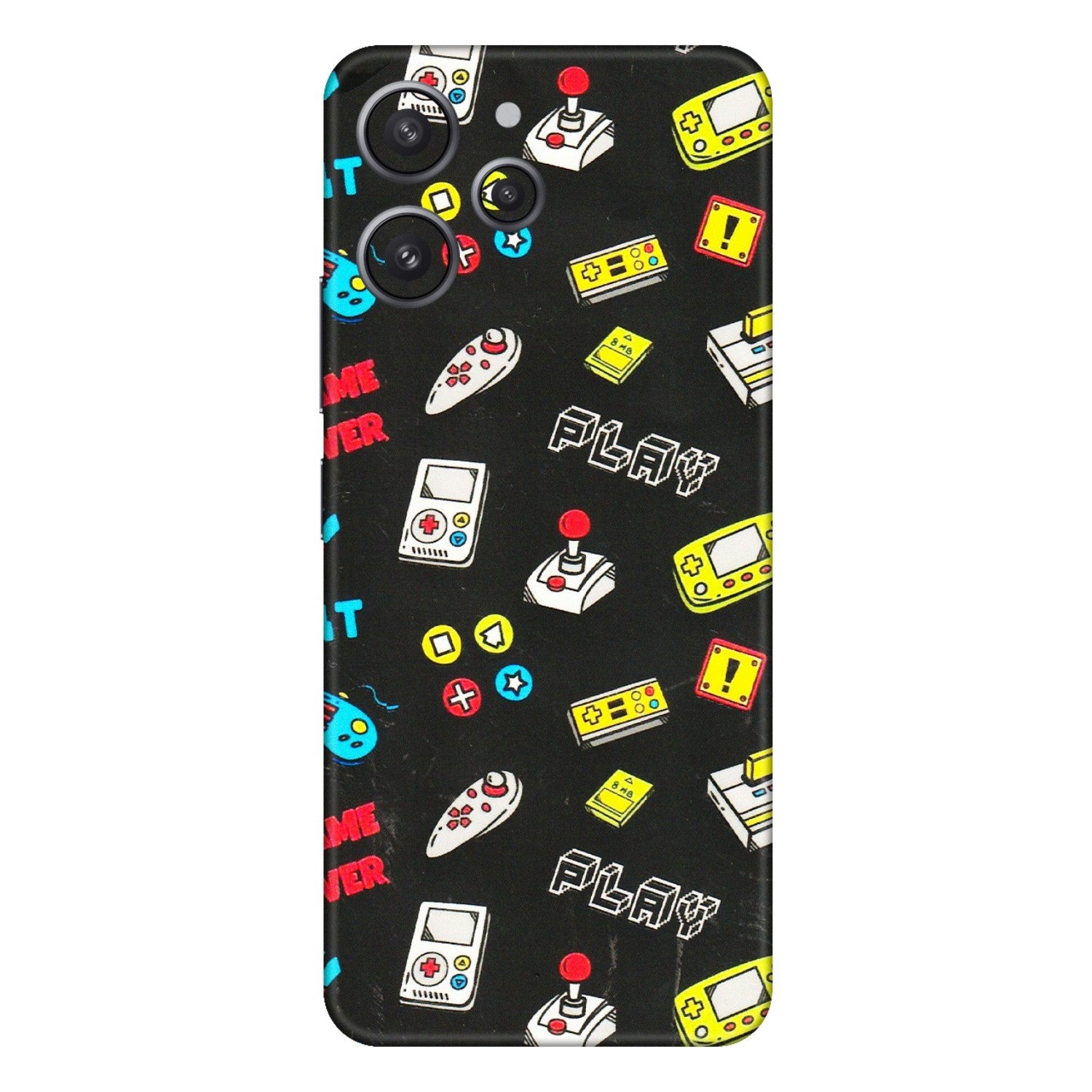 Xiaomi Redmi Phone Skins (All Models) - Gaming Doodles - 3D Embossed Finish (L-224) Redmi 12 4G