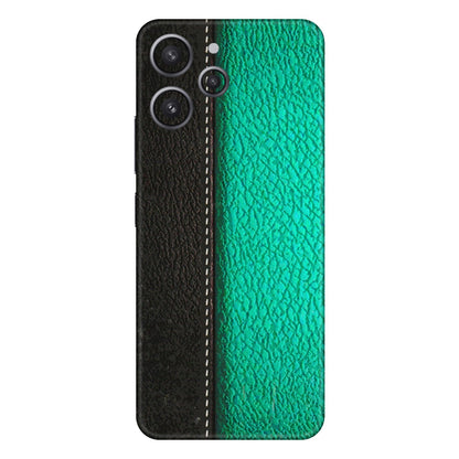 Xiaomi Redmi Phone Skins (All Models) - Black Green Dual  Leather Stich - 3D Embossed Finish (L-233) Redmi 12 4G