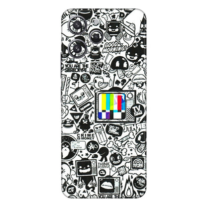 Xiaomi Redmi Phone Skins (All Models) - Doodles Positive Art - 3D Embossed Finish (L-263) Redmi 12 4G