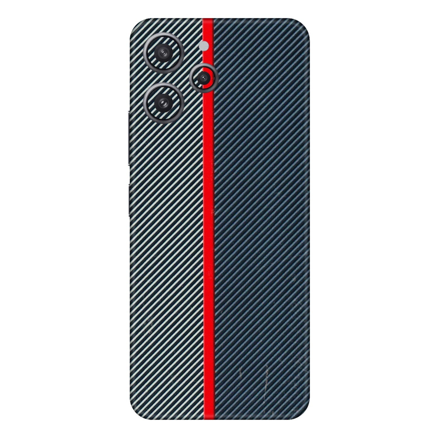 Xiaomi Redmi Phone Skins (All Models) - Blue Sober Lines - 3D Embossed Finish (L-305) Redmi 12 4G