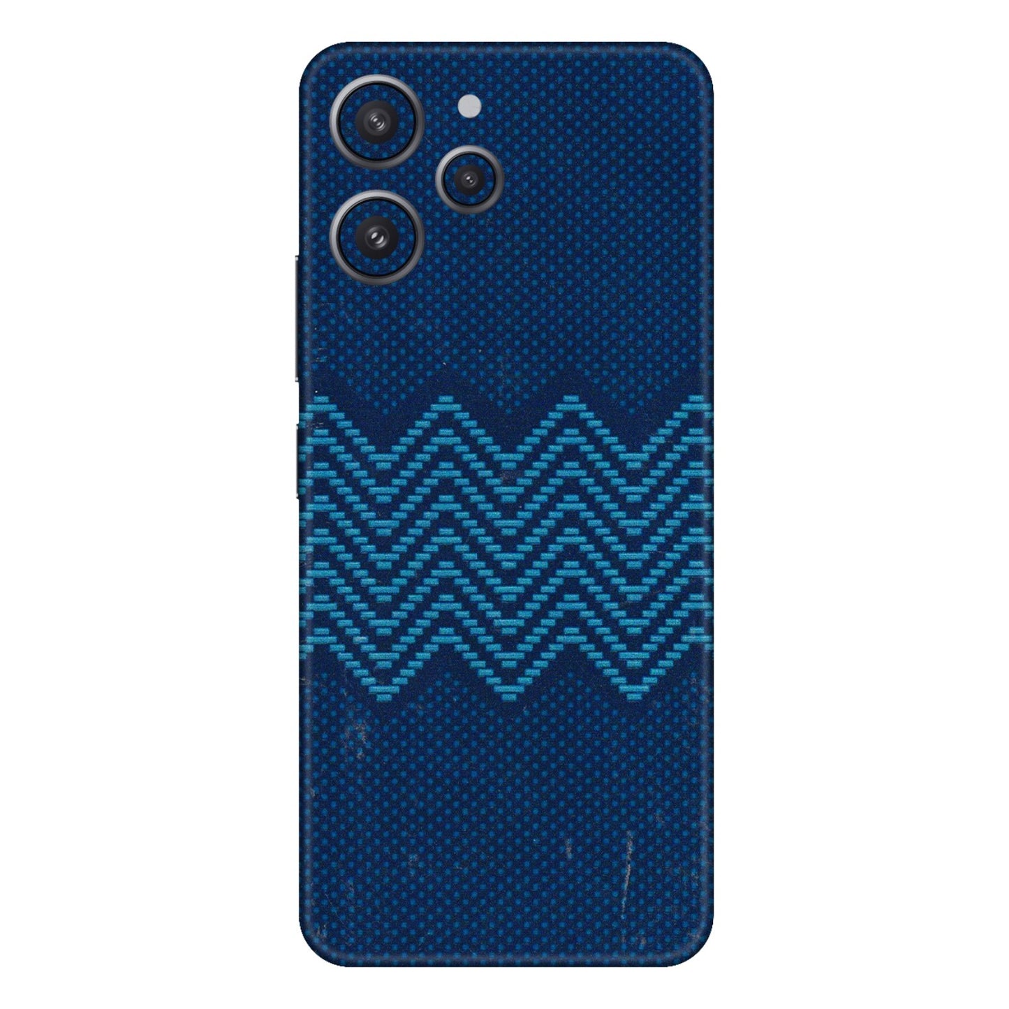 Xiaomi Redmi Phone Skins (All Models) - Blue Sober Waves - 3D Embossed Finish (L-306) Redmi 12 4G