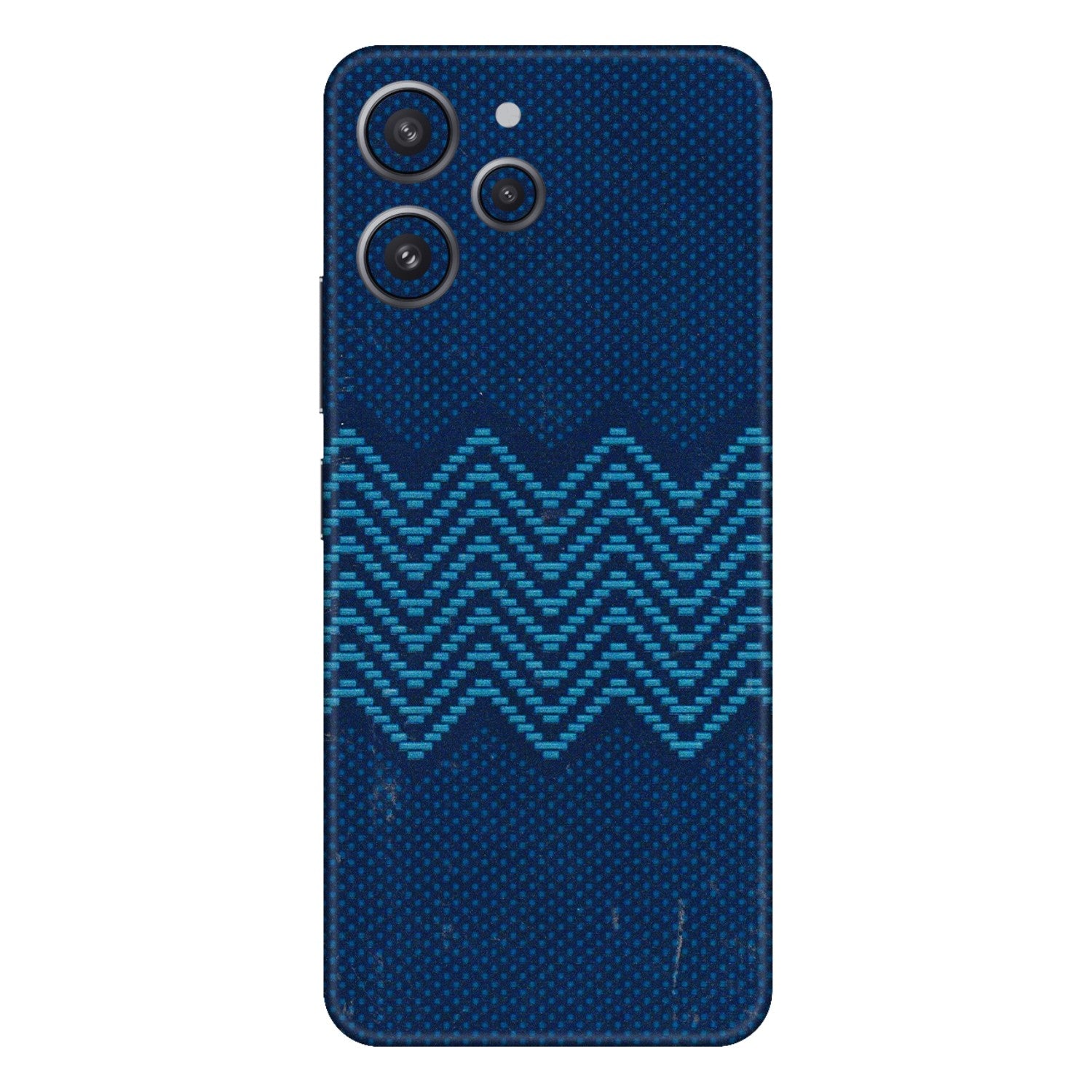 Xiaomi Redmi Phone Skins (All Models) - Blue Sober Waves - 3D Embossed Finish (L-306) Redmi 12 4G