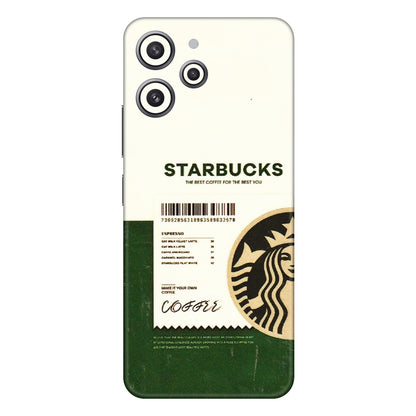 Xiaomi Redmi Phone Skins (All Models) - Starbucks Barcode - 3D Embossed Finish (L-308) Redmi 12 4G