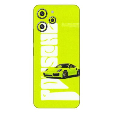 Xiaomi Redmi Phone Skins (All Models) - Lime Green Porche - 3D Embossed Finish (L-30) Redmi 12 4G
