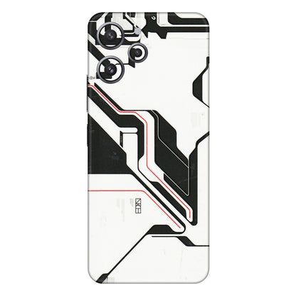 Xiaomi Redmi Phone Skins (All Models) - White Techy Logo - 3D Embossed Finish (L-312) Redmi 12 4G