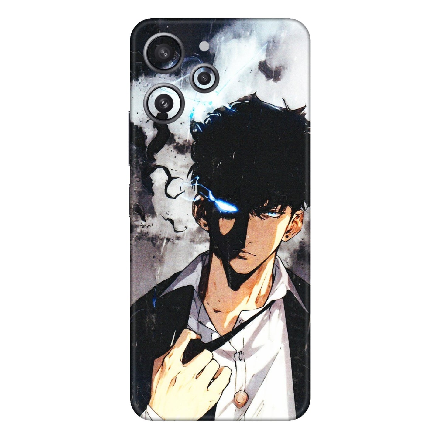 Xiaomi Redmi Phone Skins (All Models) - Sung Jinwoo Manhwa Anime - 3D Embossed Finish (L-328) Redmi 12 4G