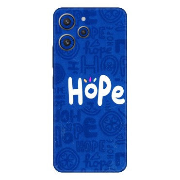 Xiaomi Redmi Phone Skins (All Models) - Hope Doodles Blue - 3D Embossed Finish (L-43) Redmi 12 4G