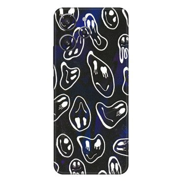 Xiaomi Redmi Phone Skins (All Models) - Distorted Smileys - 3D Embossed Finish (L-92) Redmi 12 4G