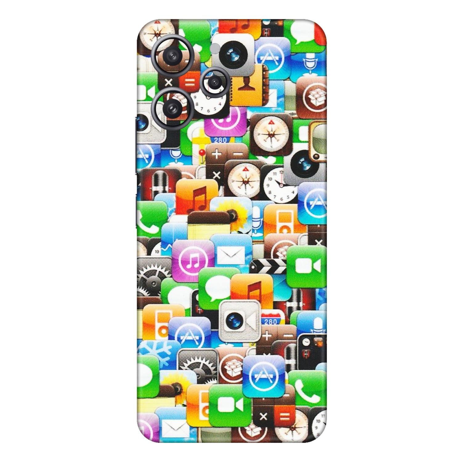 Xiaomi Redmi Phone Skins (All Models) - All Apple Icons - Matte Finish (M-93) Redmi 12 4G