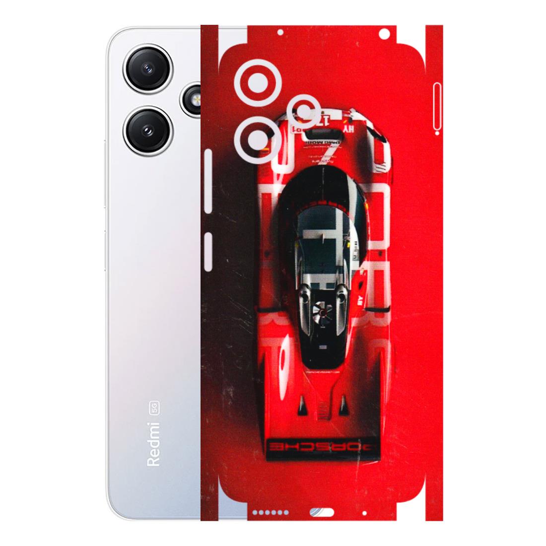 Xiaomi Redmi Phone Skins (All Models) - Red Porsche Car Logo - 3D Embossed Finish (L-315) Redmi 12 5G