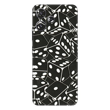 Xiaomi Redmi Phone Skins (All Models) - Big Black Dices - 3D Embossed Finish (L-106) Redmi 12 5G