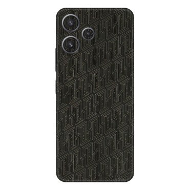 Xiaomi Redmi Phone Skins (All Models) - Black Abstract Pattern - 3D Embossed Finish (L-117) Redmi 12 5G