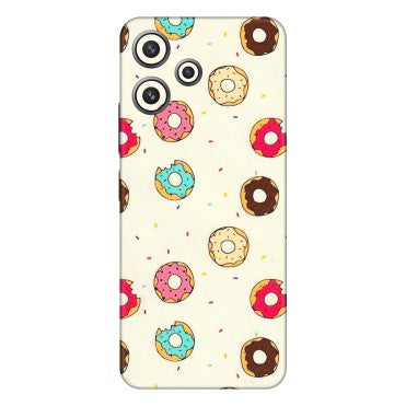 Xiaomi Redmi Phone Skins (All Models) - Mini Donuts Doodle Art - 3D Embossed Finish (L-122) Redmi 12 5G