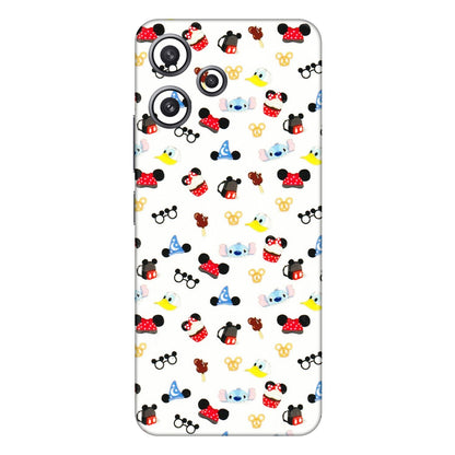 Xiaomi Redmi Phone Skins (All Models) - Minnie Mouse & Donald Doodles s - 3D Embossed Finish (L-194) Redmi 12 5G