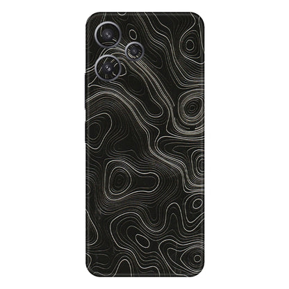 Xiaomi Redmi Phone Skins (All Models) - Black Swirl - 3D Embossed Finish (L-196) Redmi 12 5G
