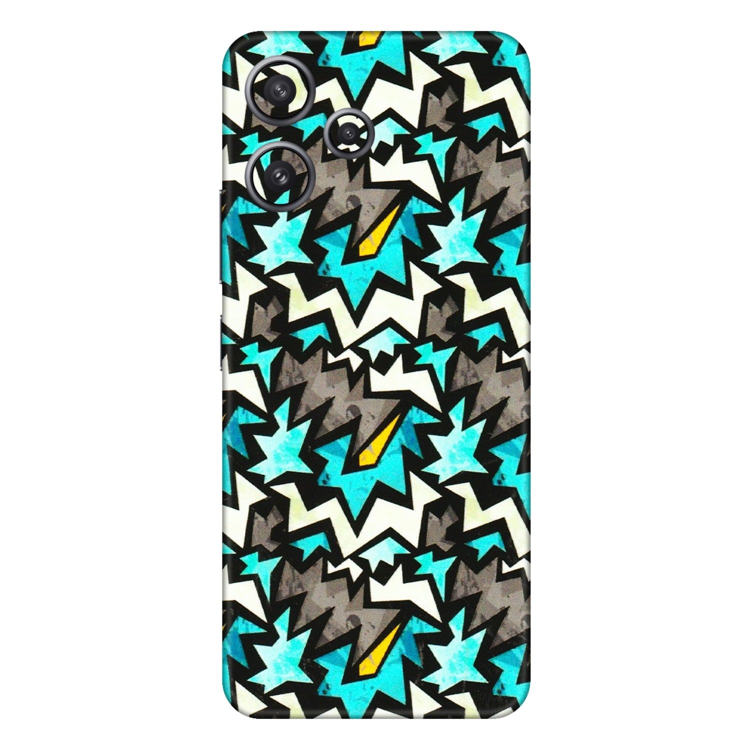 Xiaomi Redmi Phone Skins (All Models) - Funky Zig Zag - 3D Embossed Finish (L-223) Redmi 12 5G