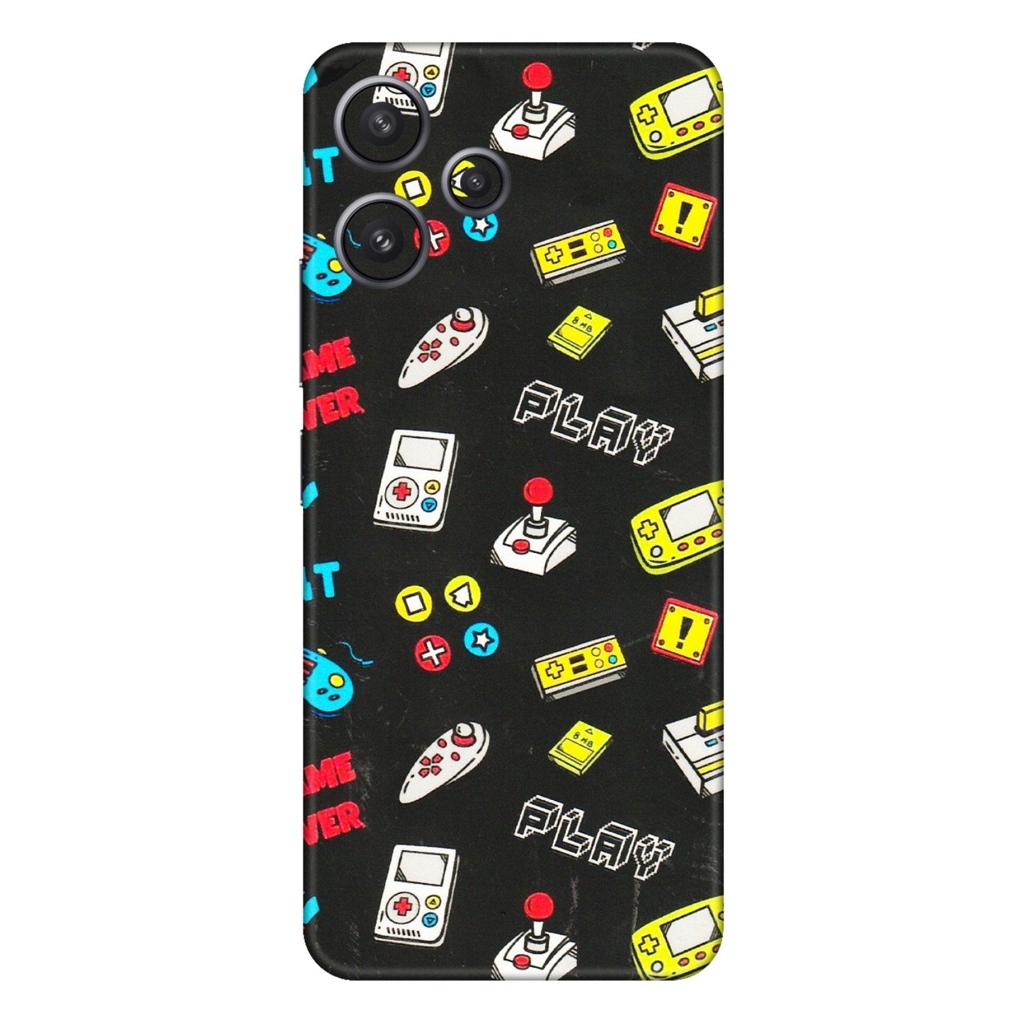 Xiaomi Redmi Phone Skins (All Models) - Gaming Doodles - 3D Embossed Finish (L-224) Redmi 12 5G