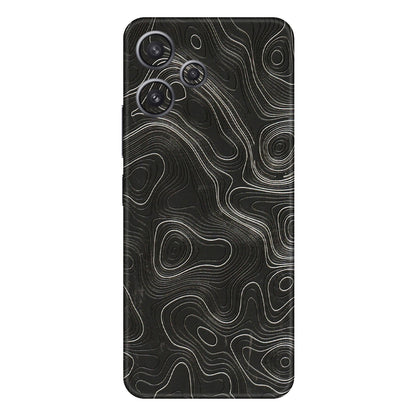 Xiaomi Redmi Phone Skins (All Models) - Abstract White Line Map - 3D Embossed Finish (L-269) Redmi 12 5G