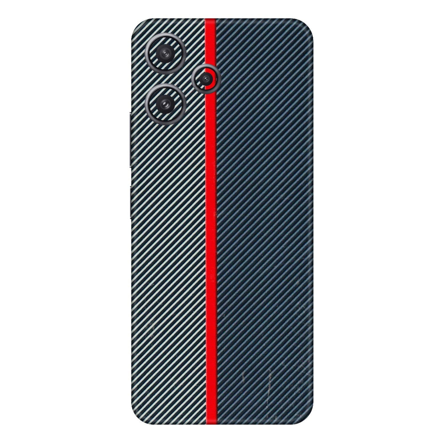 Xiaomi Redmi Phone Skins (All Models) - Blue Sober Lines - 3D Embossed Finish (L-305) Redmi 12 5G