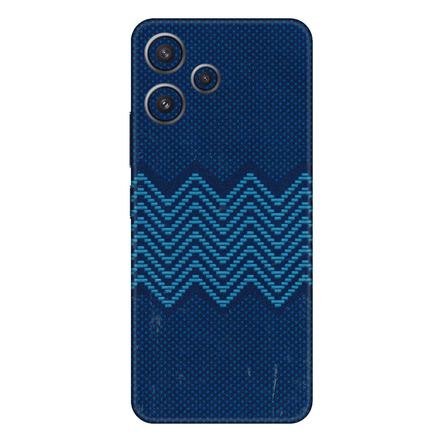 Xiaomi Redmi Phone Skins (All Models) - Blue Sober Waves - 3D Embossed Finish (L-306) Redmi 12 5G