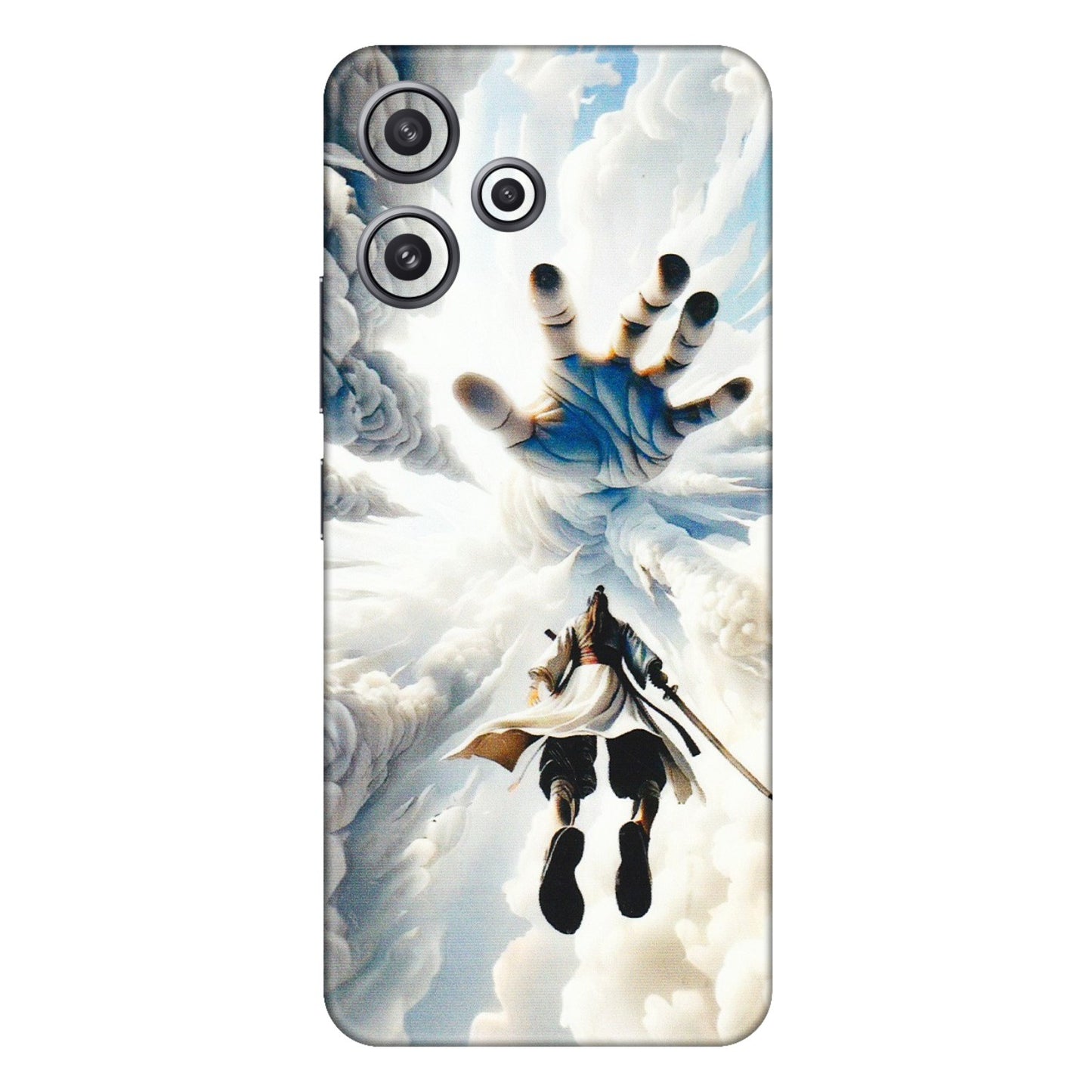 Xiaomi Redmi Phone Skins (All Models) - Big Hand With Monkey King - 3D Embossed Finish (L-323) Redmi 12 5G