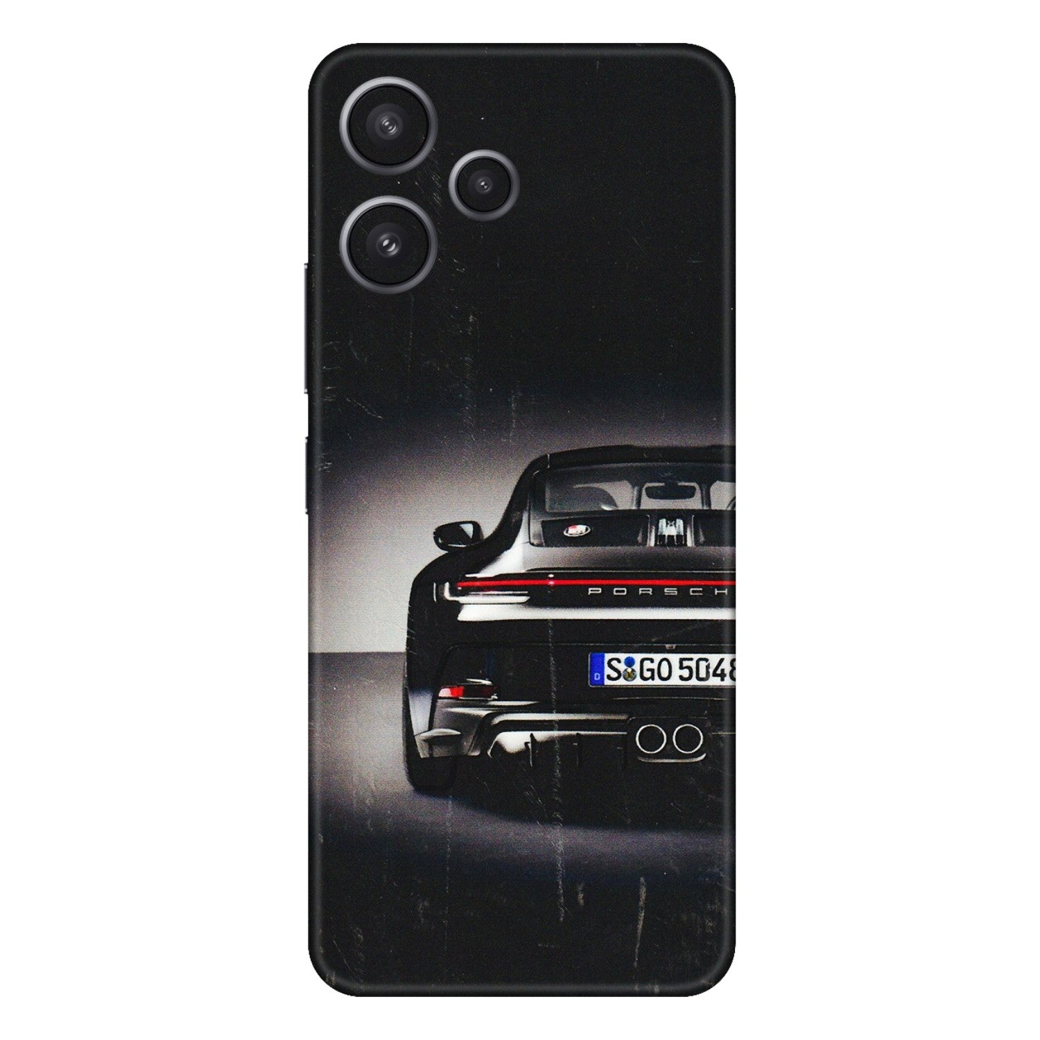 Xiaomi Redmi Phone Skins (All Models) - New Black Porsche GT3 - 3D Embossed Finish (L-327) Redmi 12 5G