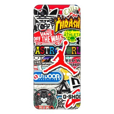 Xiaomi Redmi Phone Skins (All Models) - Multi Brands Sticker Graffiti - 3D Embossed Finish (L-37) Redmi 12 5G