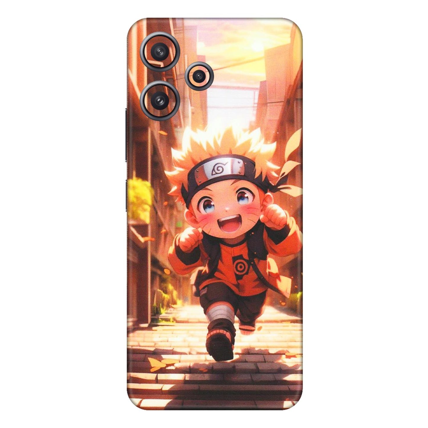 Xiaomi Redmi Phone Skins (All Models) - Naruto Cute Toon Running - Matte Finish (M-04) Redmi 12 5G