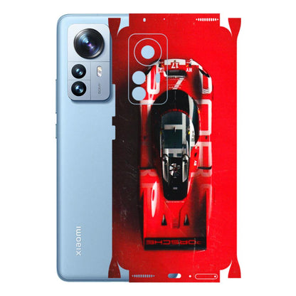 Xiaomi Redmi Phone Skins (All Models) - Red Porsche Car Logo - 3D Embossed Finish (L-315) Redmi 12 PRO