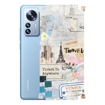 Xiaomi Redmi Phone Skins (All Models) - Travel Memories - Transparent Finish (T-09) Redmi 12 PRO