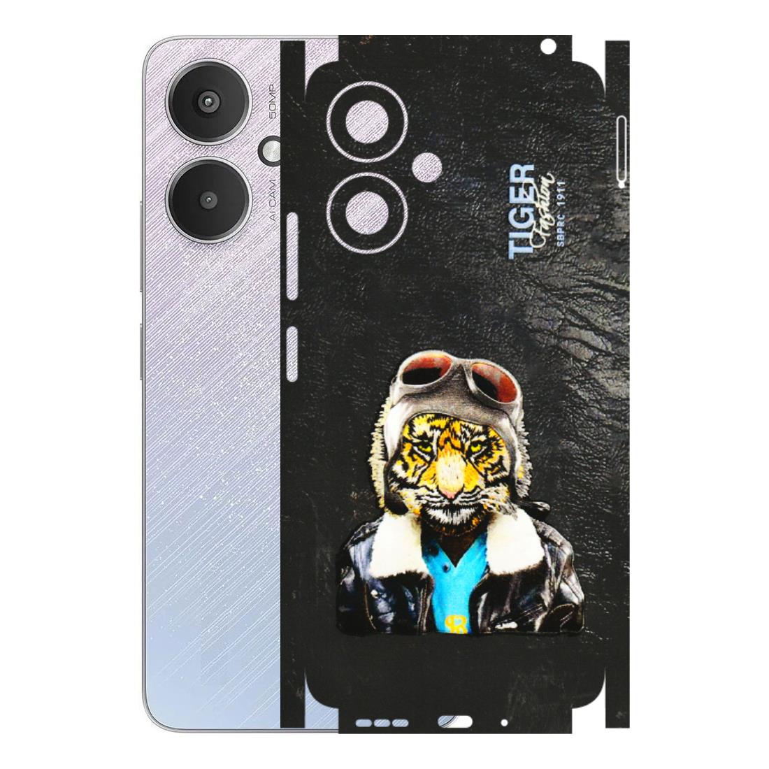 Xiaomi Redmi Phone Skins (All Models) - Rider Tiger - 3D Embossed Finish (L-113) Redmi 13C 5G