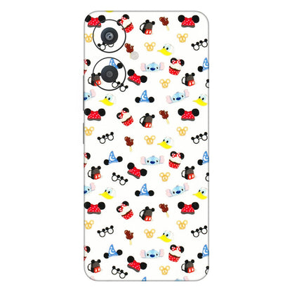 Xiaomi Redmi Phone Skins (All Models) - Minnie Mouse & Donald Doodles s - 3D Embossed Finish (L-194) Redmi 13C 5G