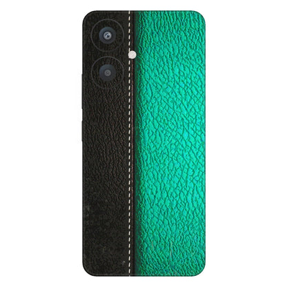Xiaomi Redmi Phone Skins (All Models) - Black Green Dual  Leather Stich - 3D Embossed Finish (L-233) Redmi 13C 5G