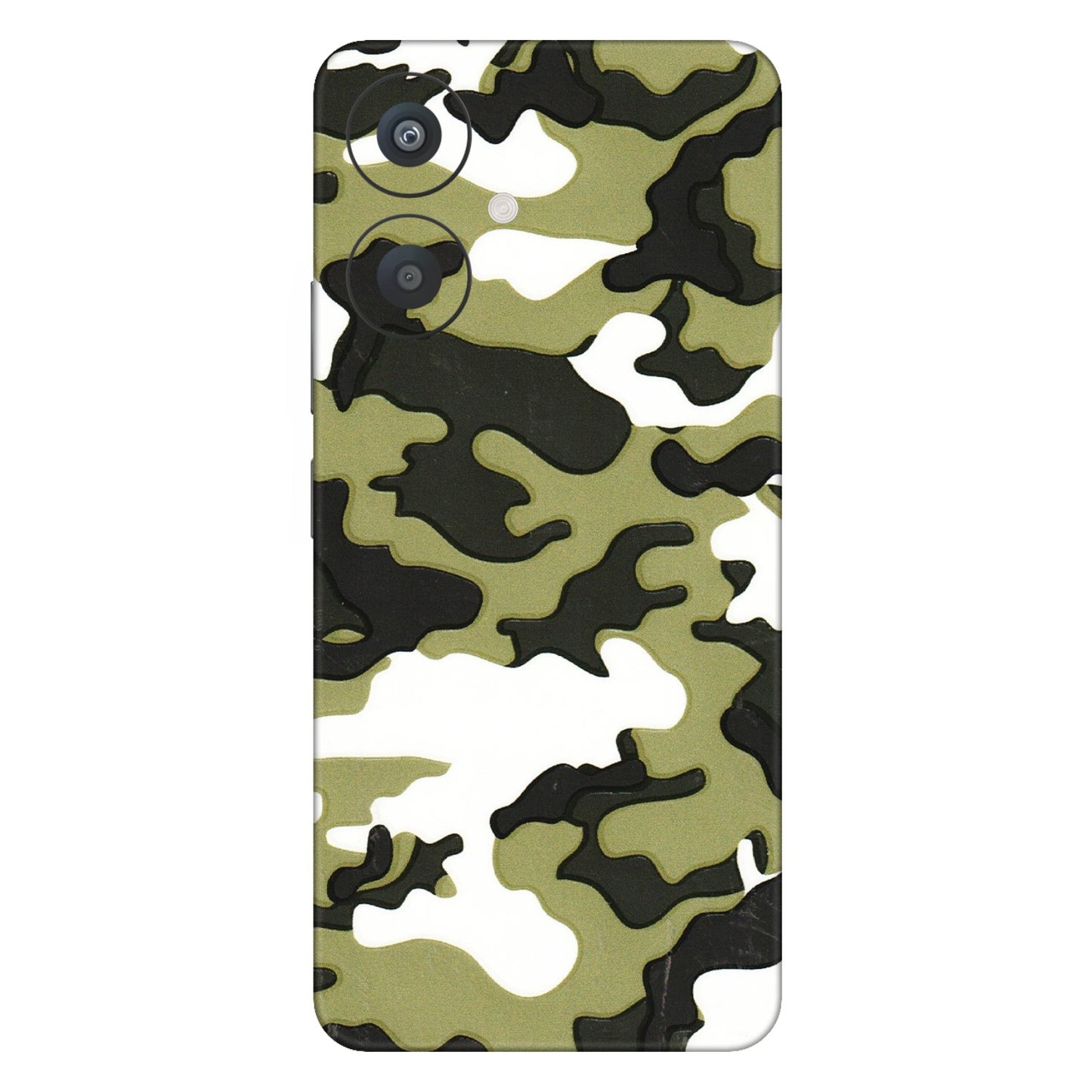 Xiaomi Redmi Phone Skins (All Models) - Camouflages White And Green - 3D Embossed Finish (L-243) Redmi 13C 5G