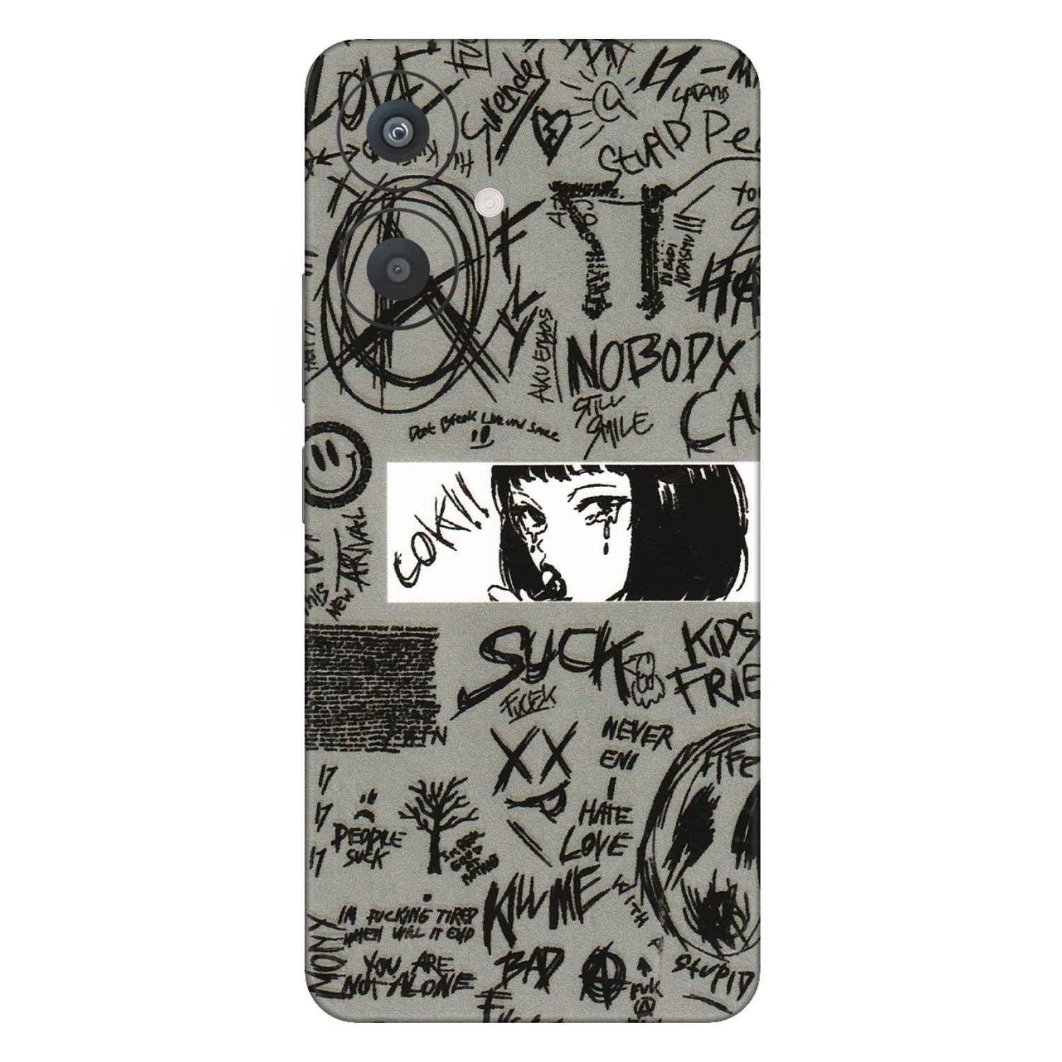 Xiaomi Redmi Phone Skins (All Models) - Never Have Love Anime - 3D Embossed Finish (L-260) Redmi 13C 5G