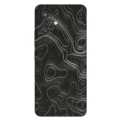 Xiaomi Redmi Phone Skins (All Models) - Abstract White Line Map - 3D Embossed Finish (L-269) Redmi 13C 5G