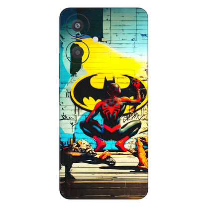 Xiaomi Redmi Phone Skins (All Models) - New Spiderman Bat Logo - 3D Embossed Finish (L-309) Redmi 13C 5G