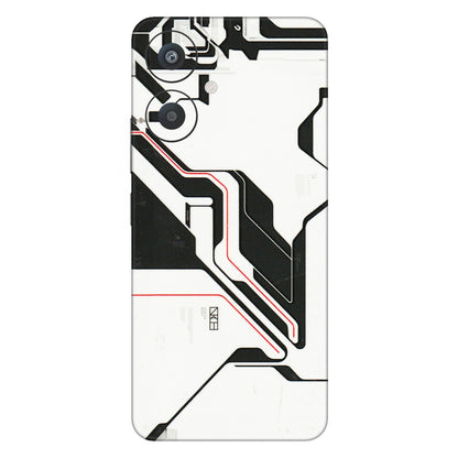 Xiaomi Redmi Phone Skins (All Models) - White Techy Logo - 3D Embossed Finish (L-312) Redmi 13C 5G