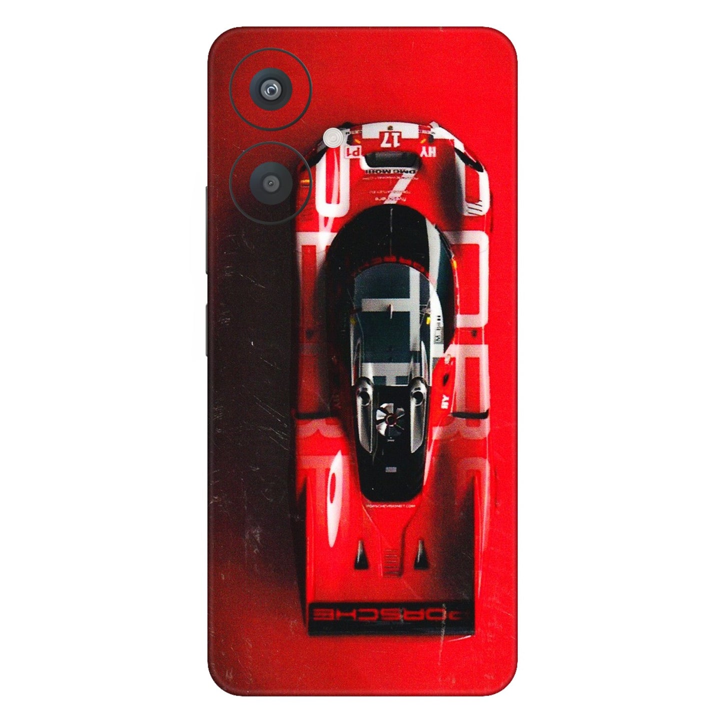 Xiaomi Redmi Phone Skins (All Models) - Red Porsche Car Logo - 3D Embossed Finish (L-315) Redmi 13C 5G