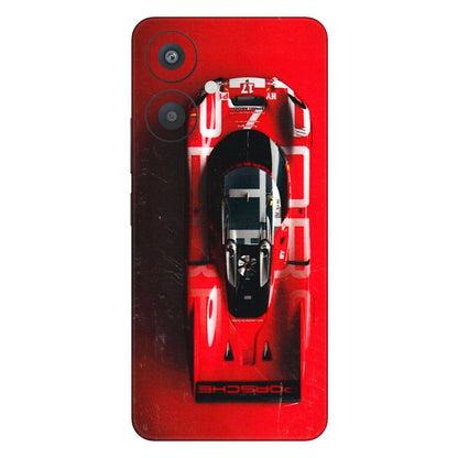 Xiaomi Redmi Phone Skins (All Models) - Red Porsche Car Logo - 3D Embossed Finish (L-315) Redmi 13C 5G