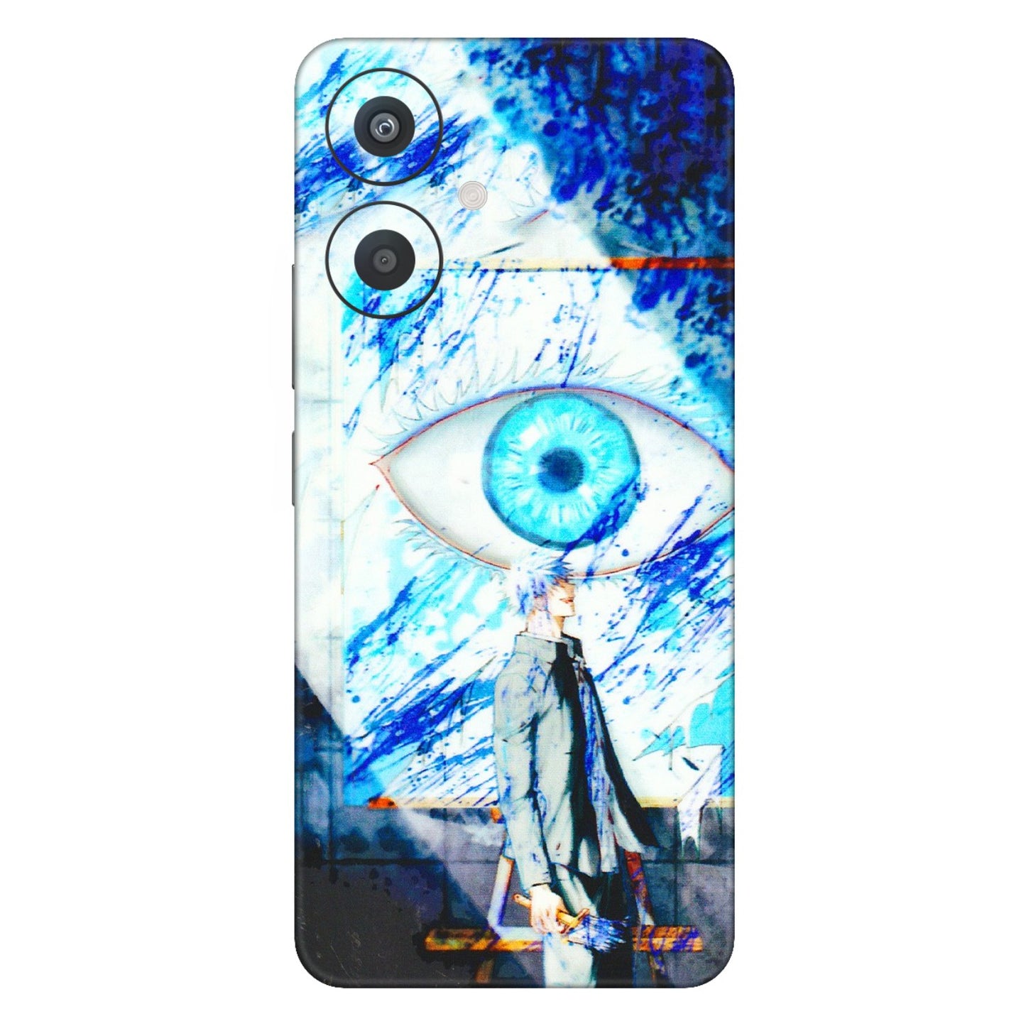 Xiaomi Redmi Phone Skins (All Models) - Anime Sea Blue Eye - 3D Embossed Finish (L-318) Redmi 13C 5G