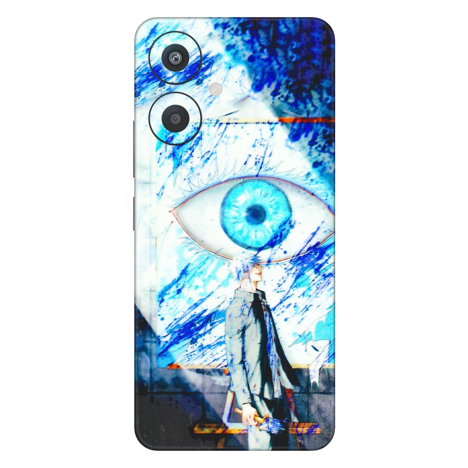 Xiaomi Redmi Phone Skins (All Models) - Anime Sea Blue Eye - 3D Embossed Finish (L-318) Redmi 13C 5G