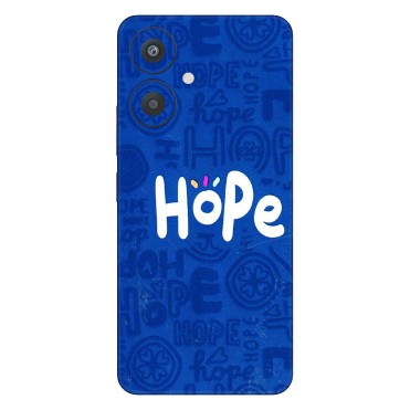 Xiaomi Redmi Phone Skins (All Models) - Hope Doodles Blue - 3D Embossed Finish (L-43) Redmi 13C 5G